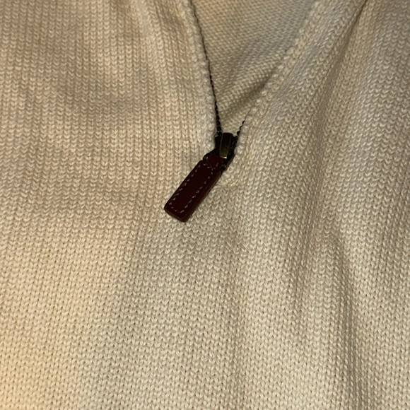 Vintage Polo Ralph Lauren quarter zip sweater with leather zipper - Picture 3 of 6